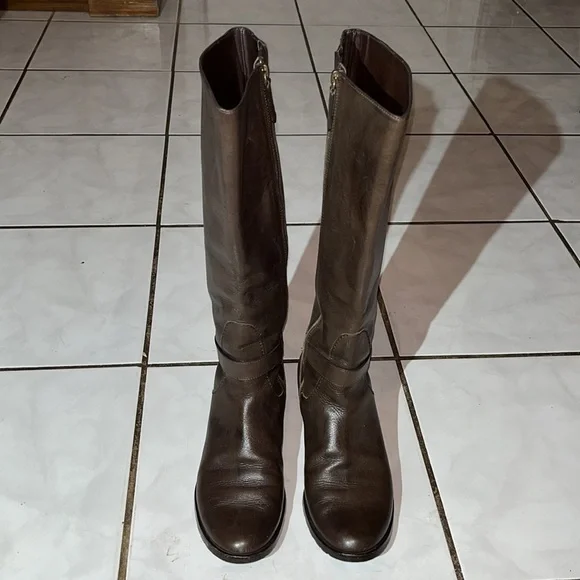 Cole Haan Women's Riding Boot Knee High Brown Leather Comfy - Picture 11 of 14